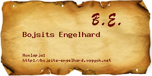Bojsits Engelhard névjegykártya